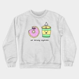 Donut Coffee Chocolate Partnerlook Partner Love Cute Couple Sweets Comic Gift Crewneck Sweatshirt